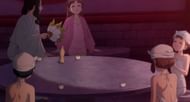 Everyone is enjoying juice with Lady Lishu (Image via Toho Animation Studio and OLM)